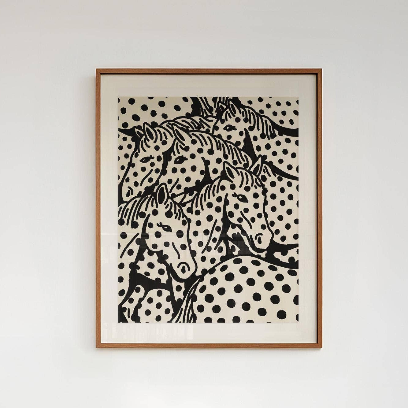 Polka Dot Horses print