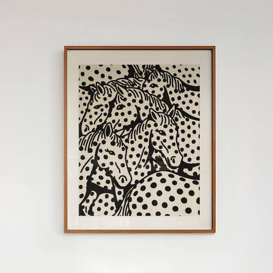 Polka Dot Horses print