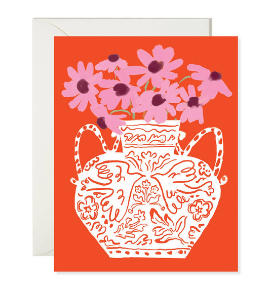 Lovebird Vase card