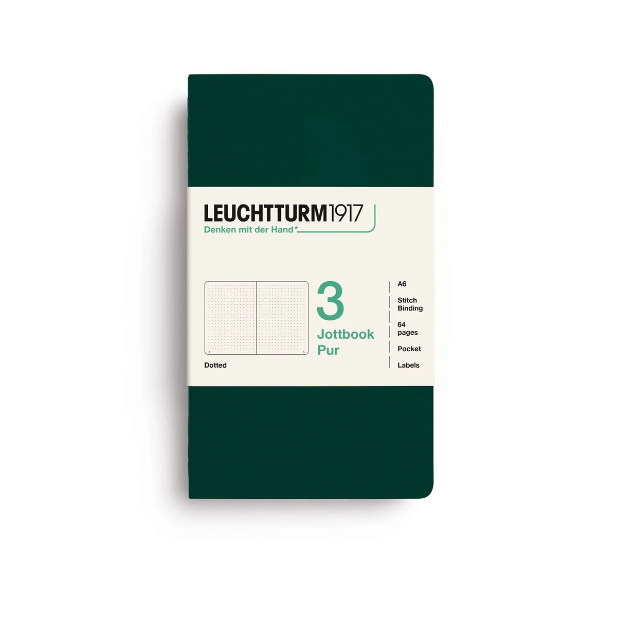 Leuchtturm Jottbook Pur (A6) Pack of 3: Dotted Pages