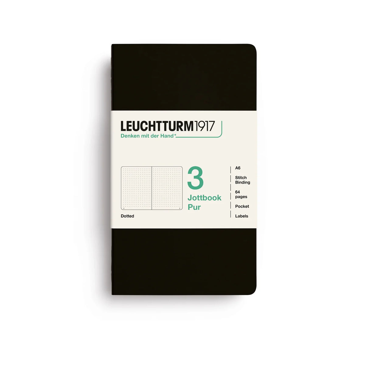 Leuchtturm Jottbook Pur (A6) Pack of 3: Dotted Pages