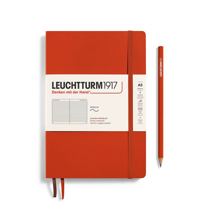 Leuchtturm Medium Softcover Notebook: Ruled Pages