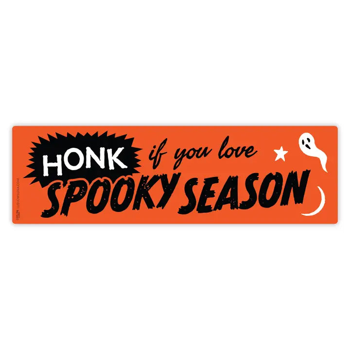 Honk If You Love Spooky Season Bumper Sticker