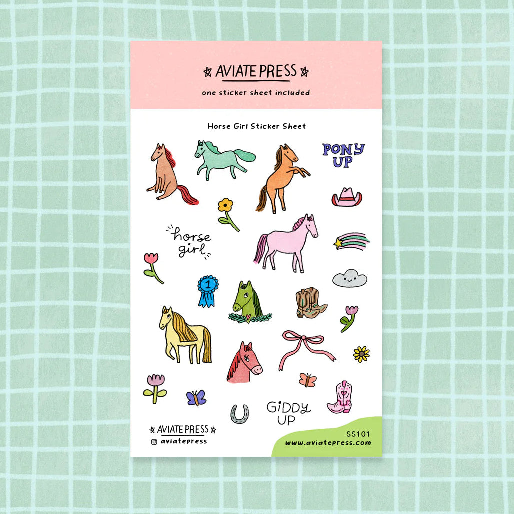 Horse Girl Sticker Sheet