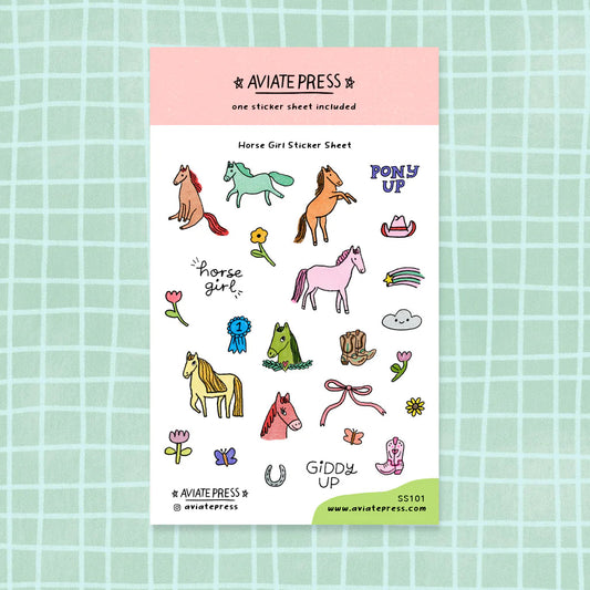 Horse Girl Sticker Sheet