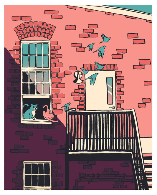 Window Cats print