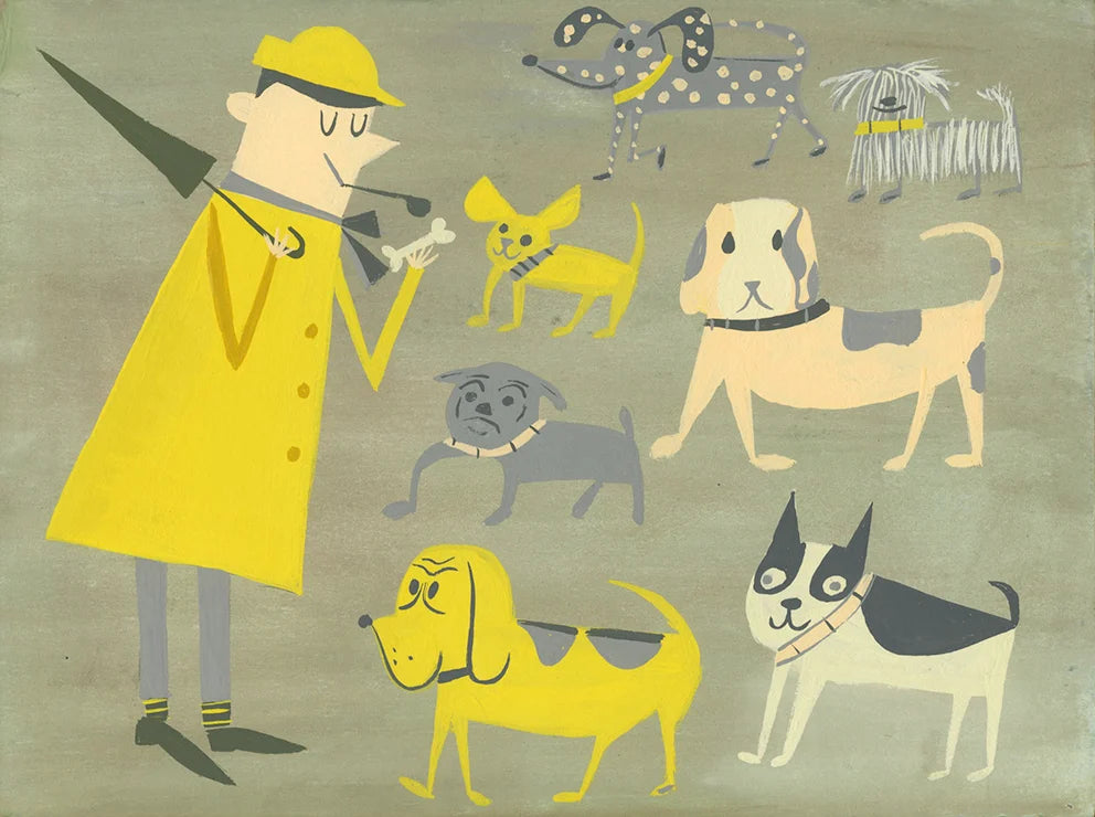Hulot and His Dog Friends 11x14"
