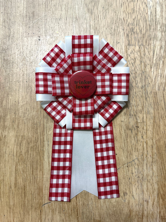 Large Gingham Prize Ribbon Rosette