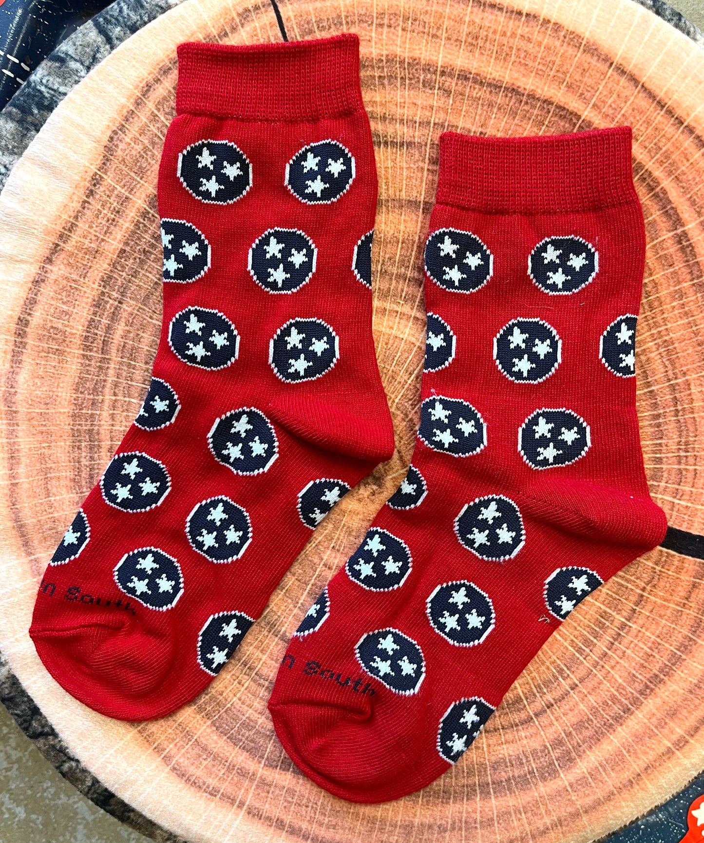 Kids Tennessee Tri Star Red Socks