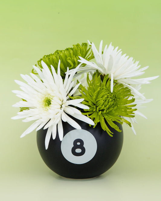 8 Ball Ceramic Vase