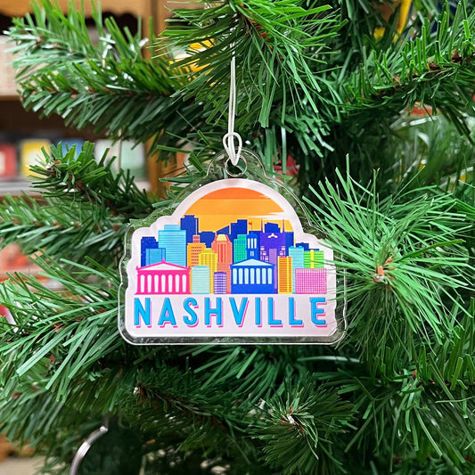 Nashville Retro Skyline Ornament