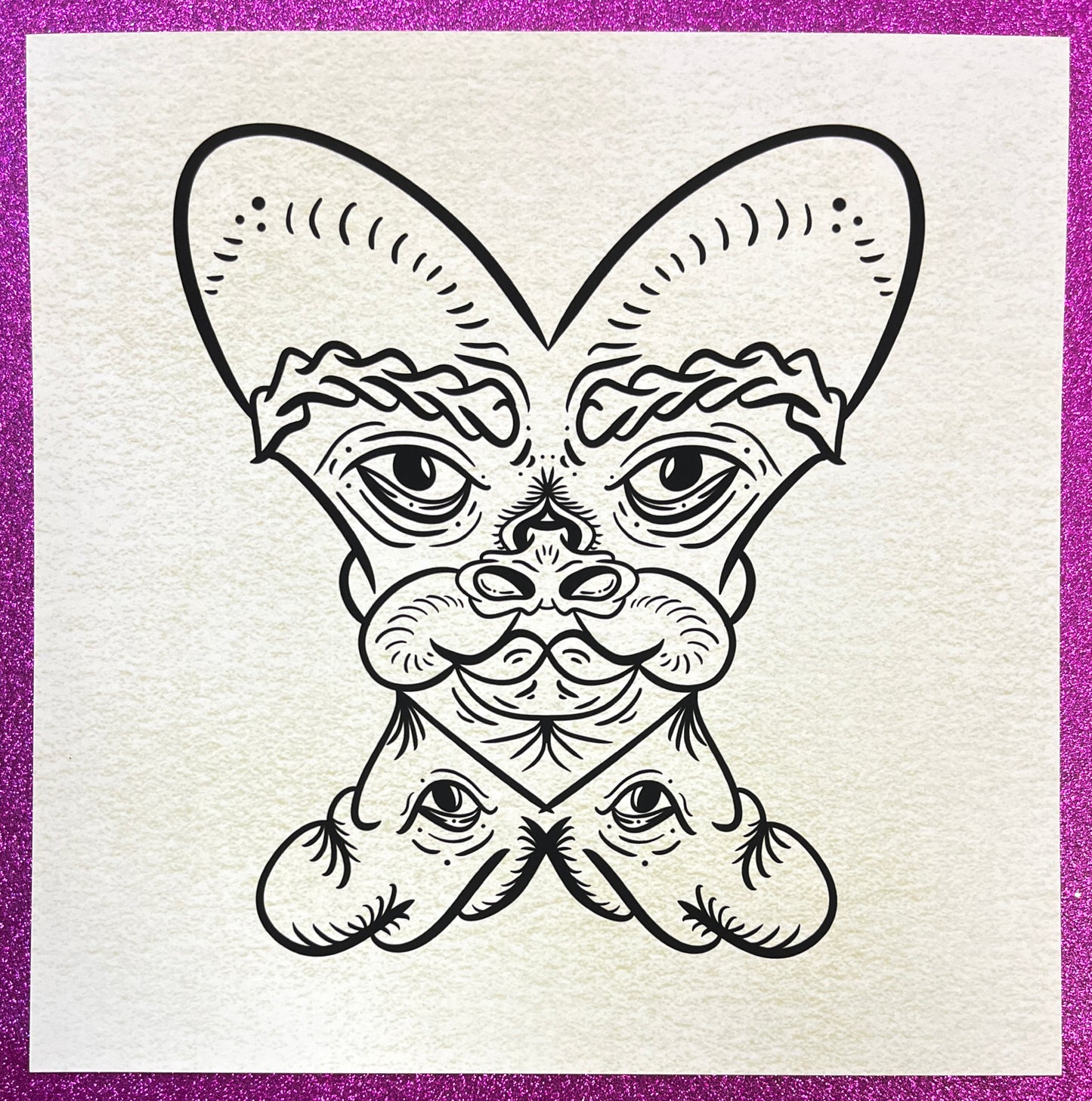 Heart Face 8x8"