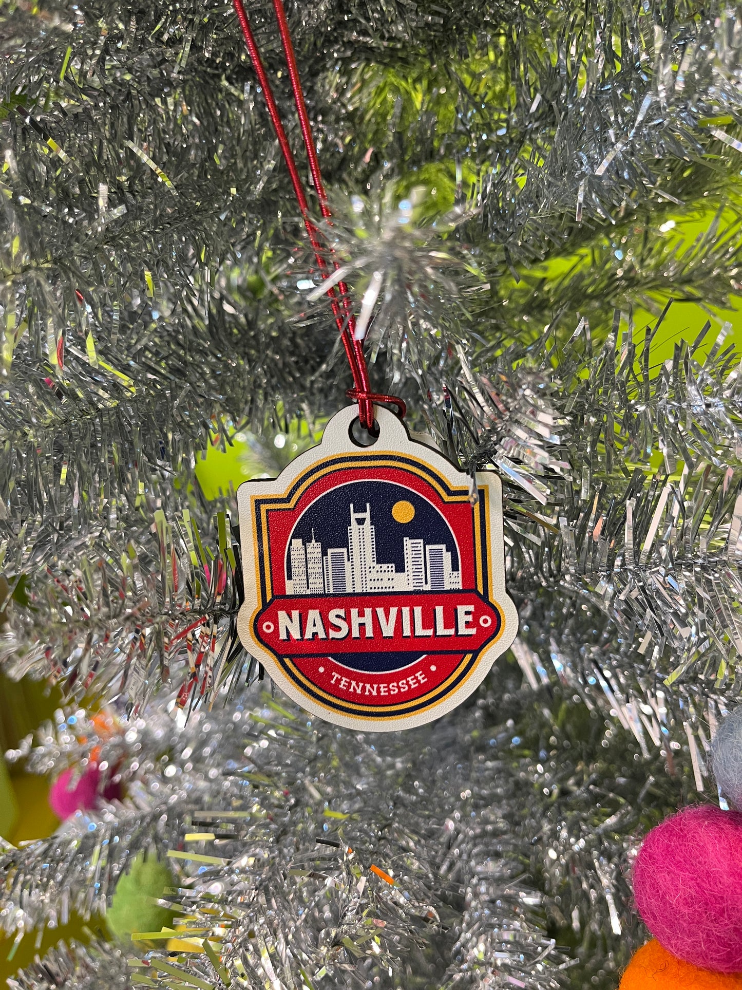 Nashville Skyline Wooden Ornament