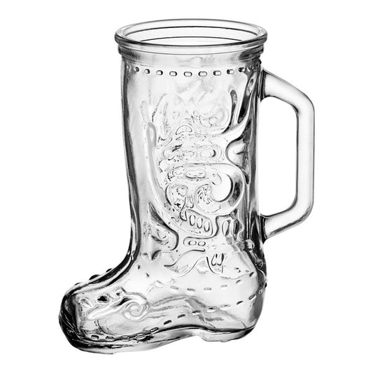 Clear Glass Boot Mug