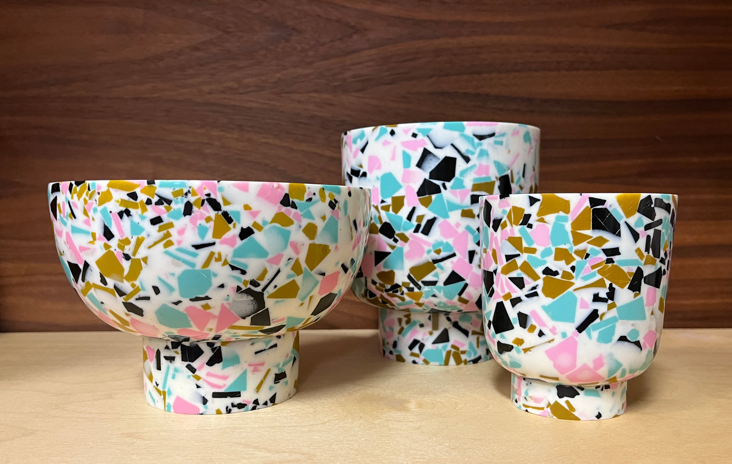 Terrazzo Pedestal Pots