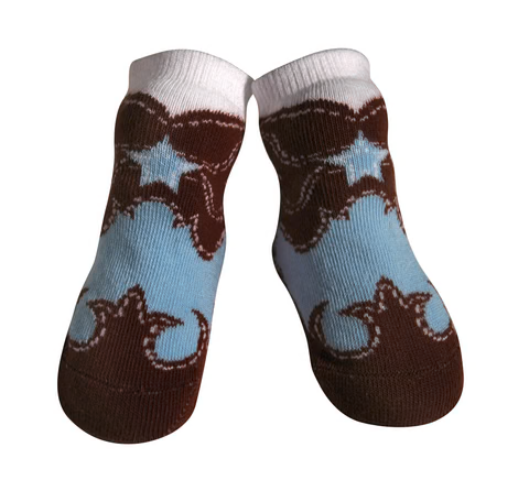 baby socks that look like cowboy boots