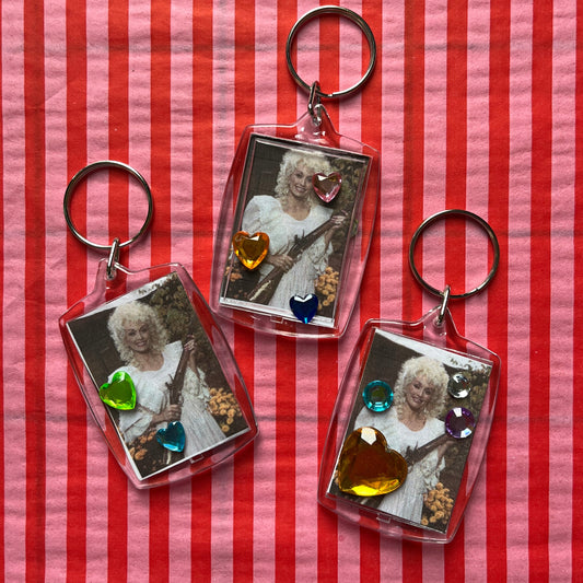 Dolly Bedazzled Keychain