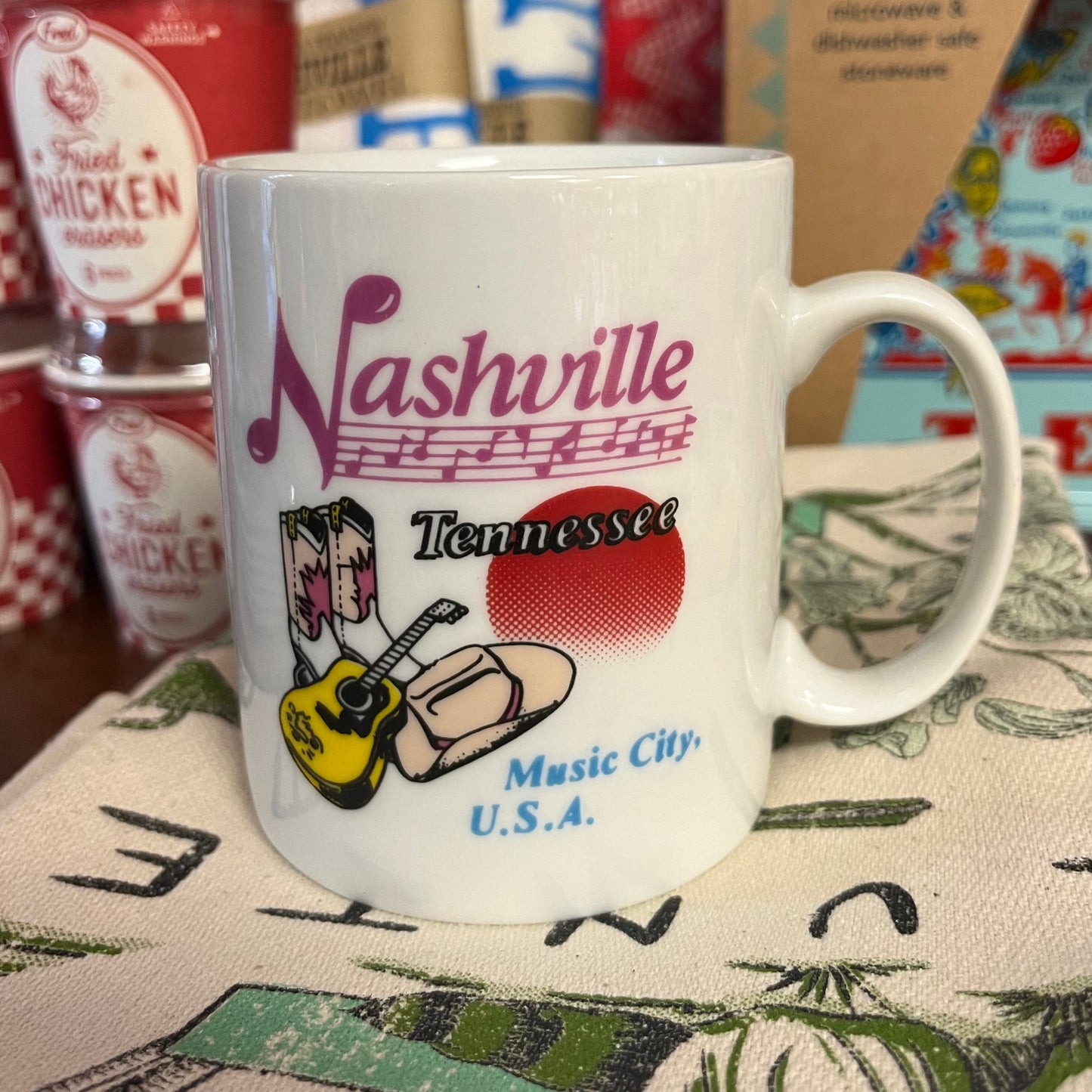 Nashville Boots White Mug