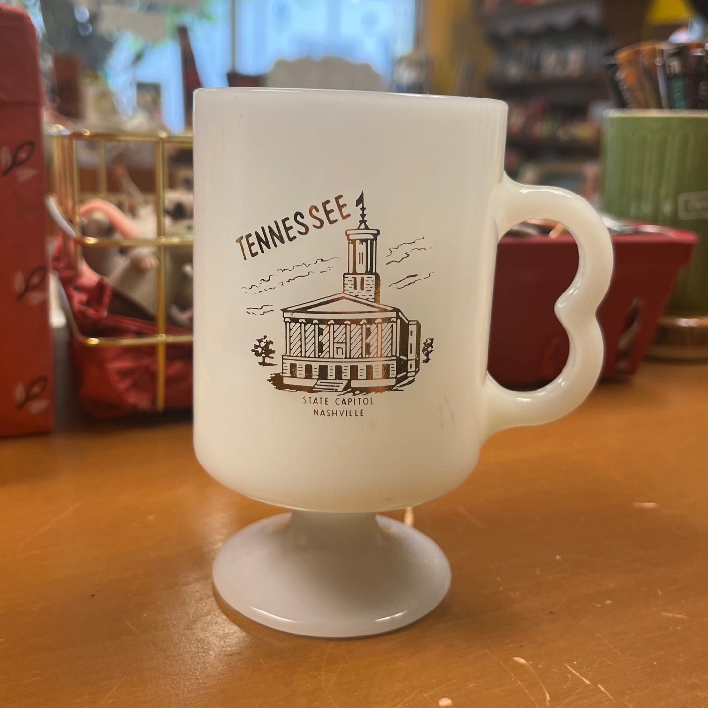 State Capitol Milk Glass Mug