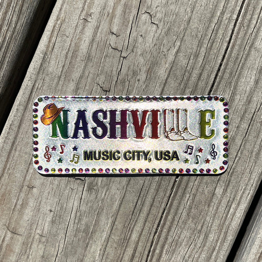 Nashville Rainbow Rectangle Magnet