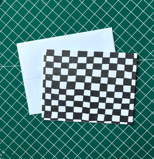 Black and White Checker card