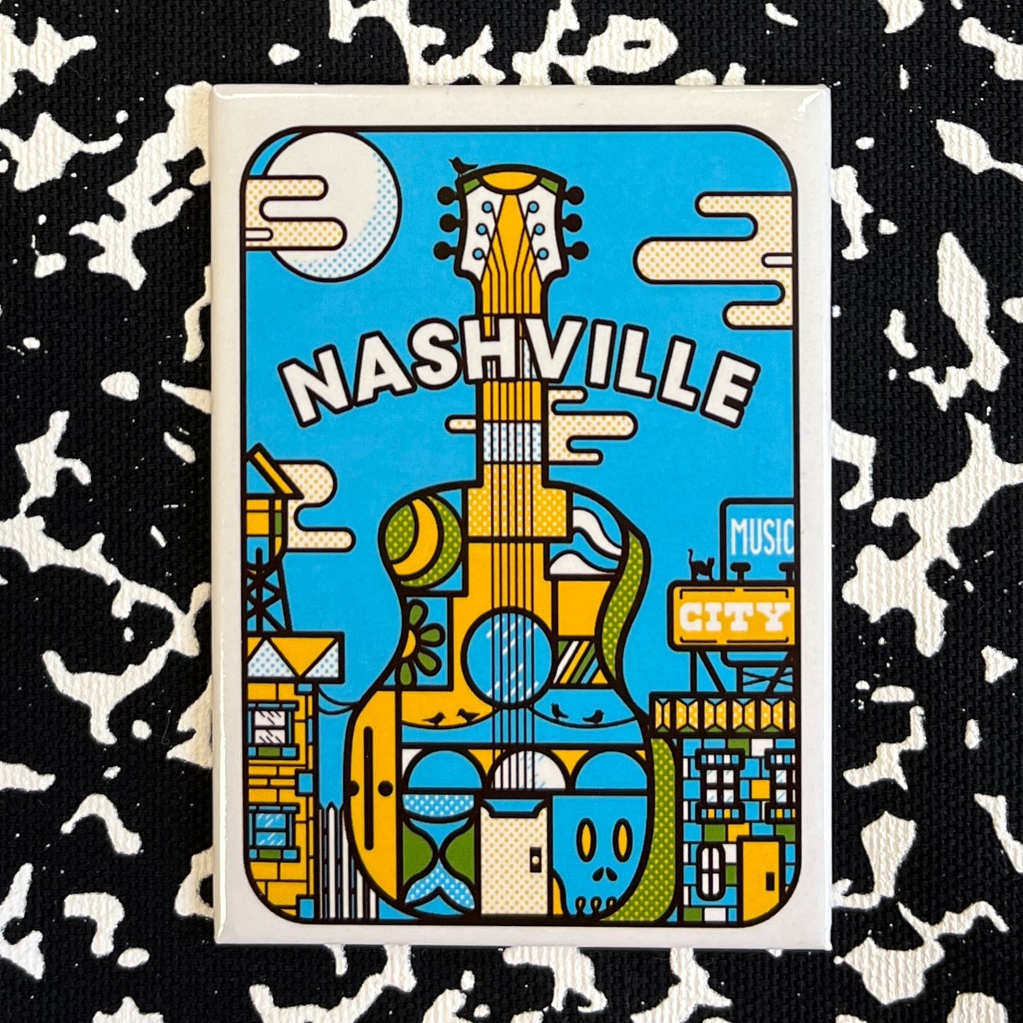Nashville Music City Skyline Magnet