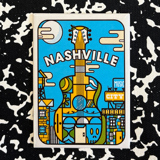Nashville Music City Skyline Magnet