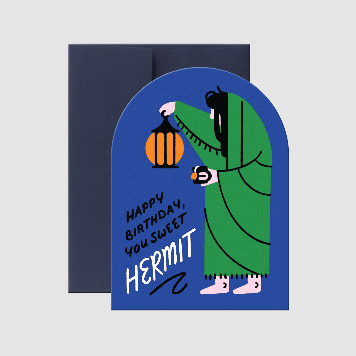 Birthday Hermit Flat Card