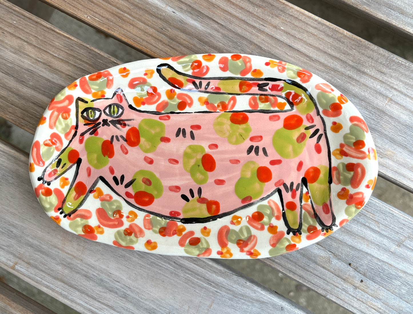 Medium Oval Cat Plate