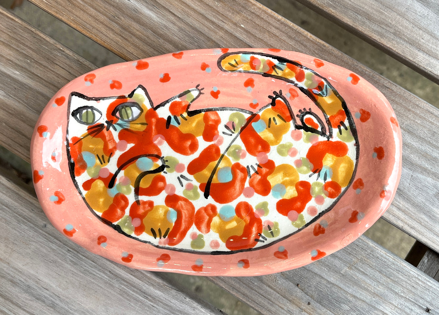 Medium Oval Cat Plate