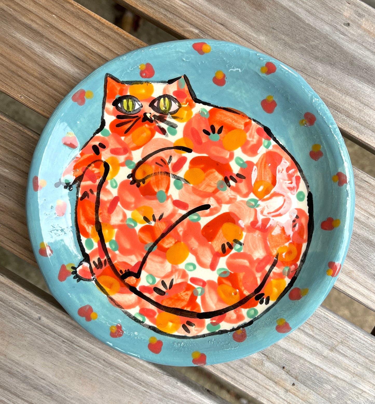 Medium Round Cat Plate