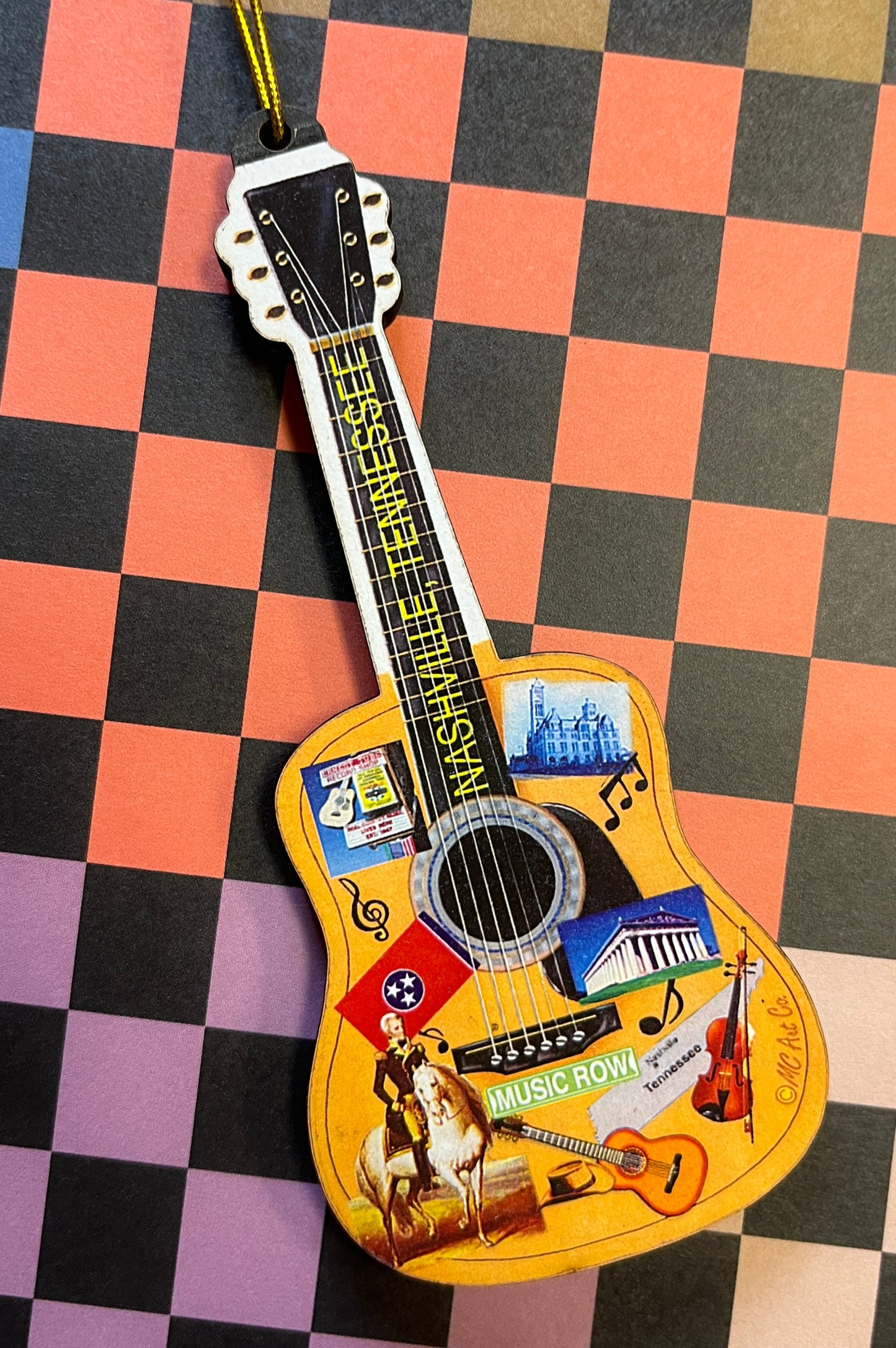 Nashville Guitar Souvenir Ornament