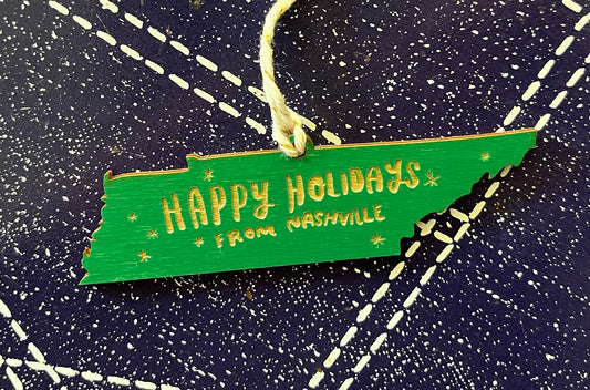 Happy Holidays Nashville Ornament