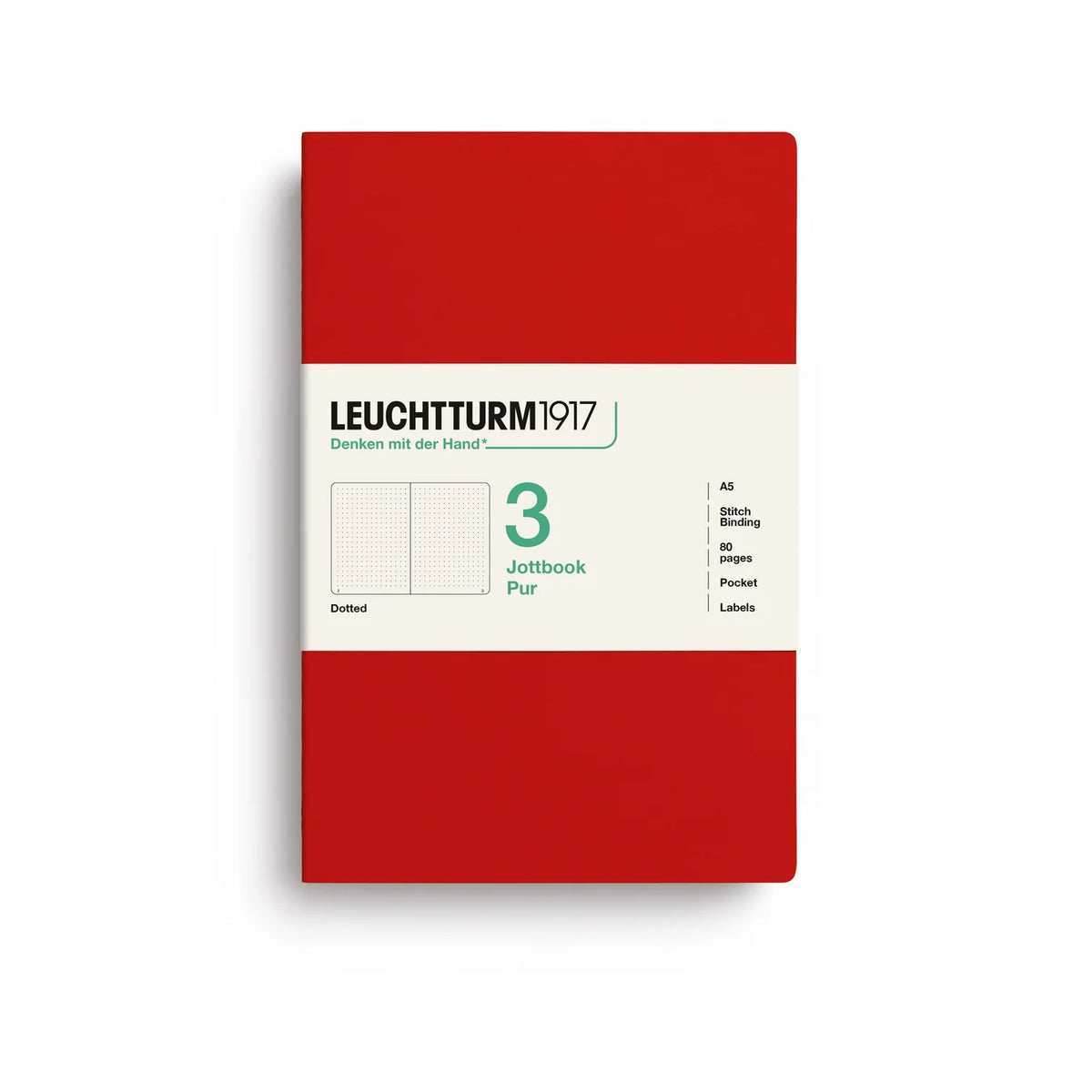 Leuchtturm Jottbook Pur (A5) Pack of 3: Dotted Pages