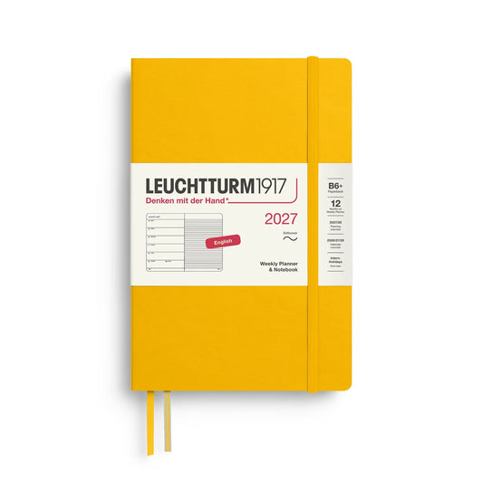 2027 Leuchtturm Paperback Weekly Planner and Notebook B6+