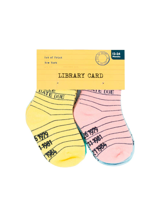 Library Card Children's Socks 2T-3T