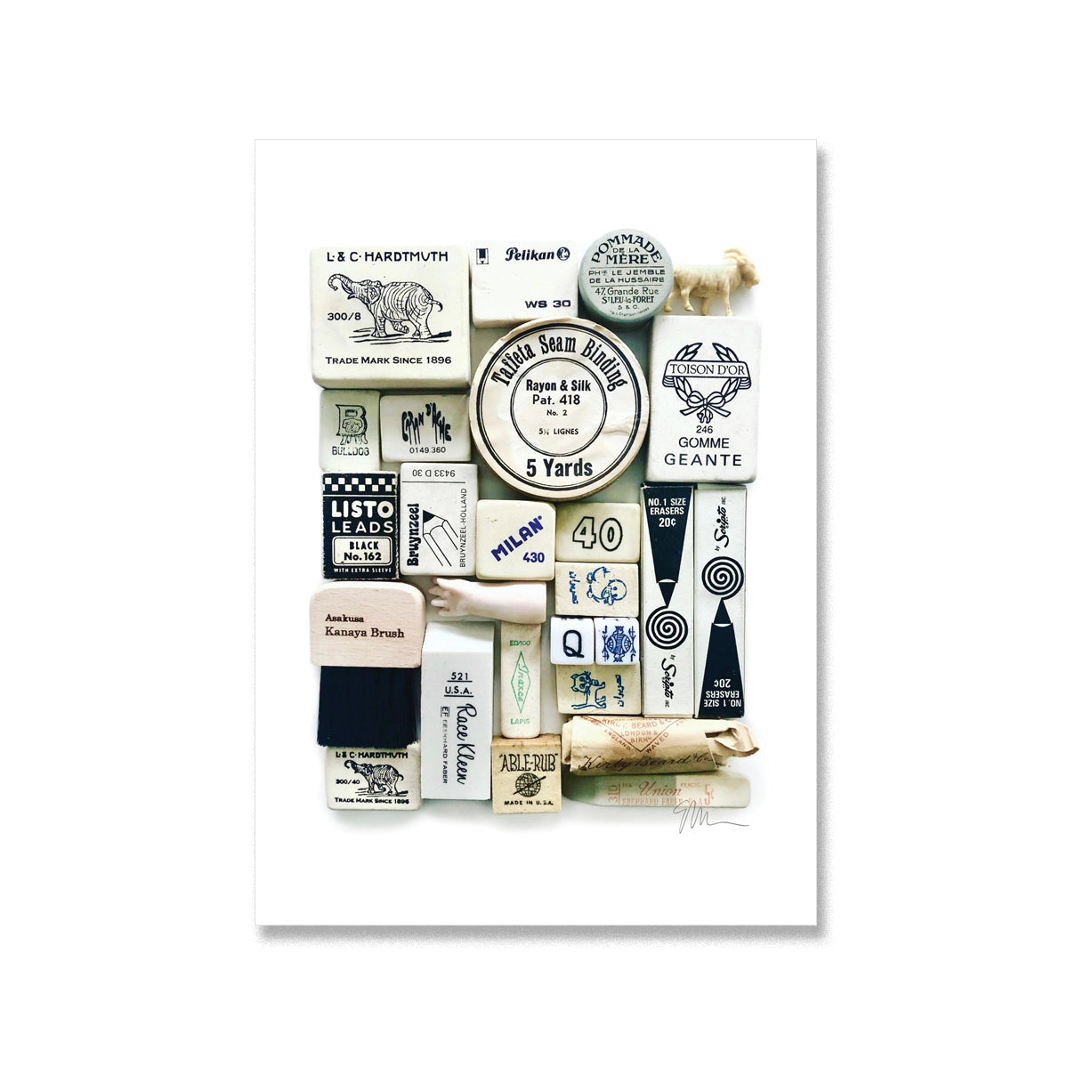 Eraser Arrangements postcard print