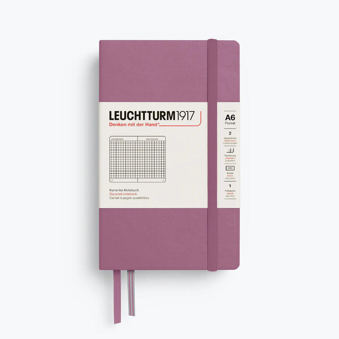 Leuchtturm Pocket Hardcover A6 Notebook: Squared Pages