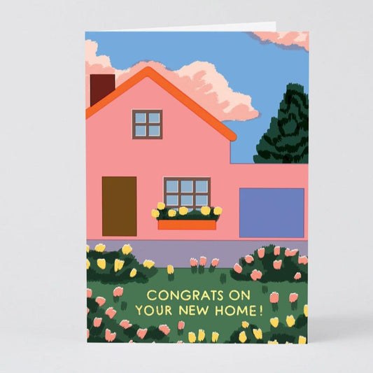 Congrats Pink Home card