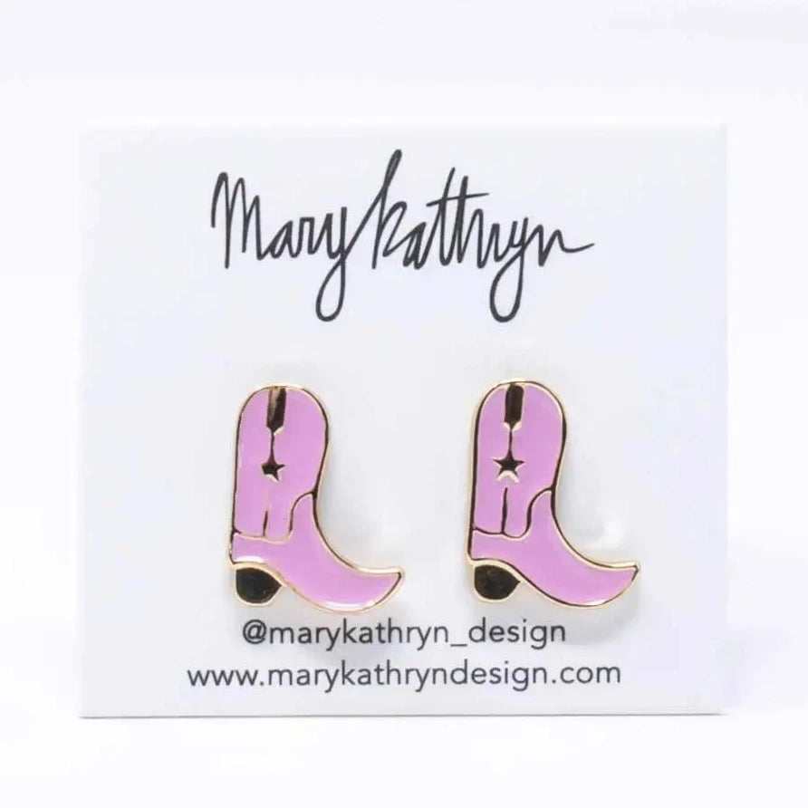 Cowboy Boot Stud Earrings