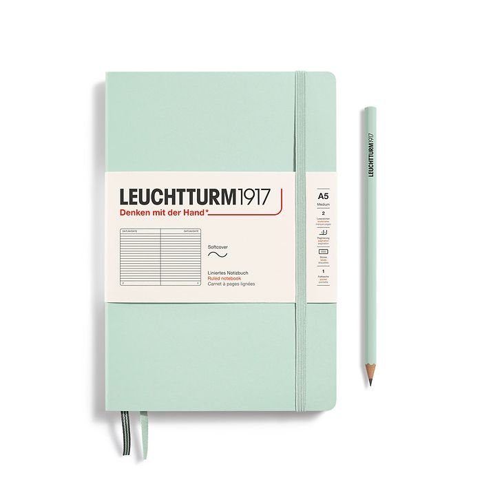 Leuchtturm Medium Softcover Notebook: Ruled Pages