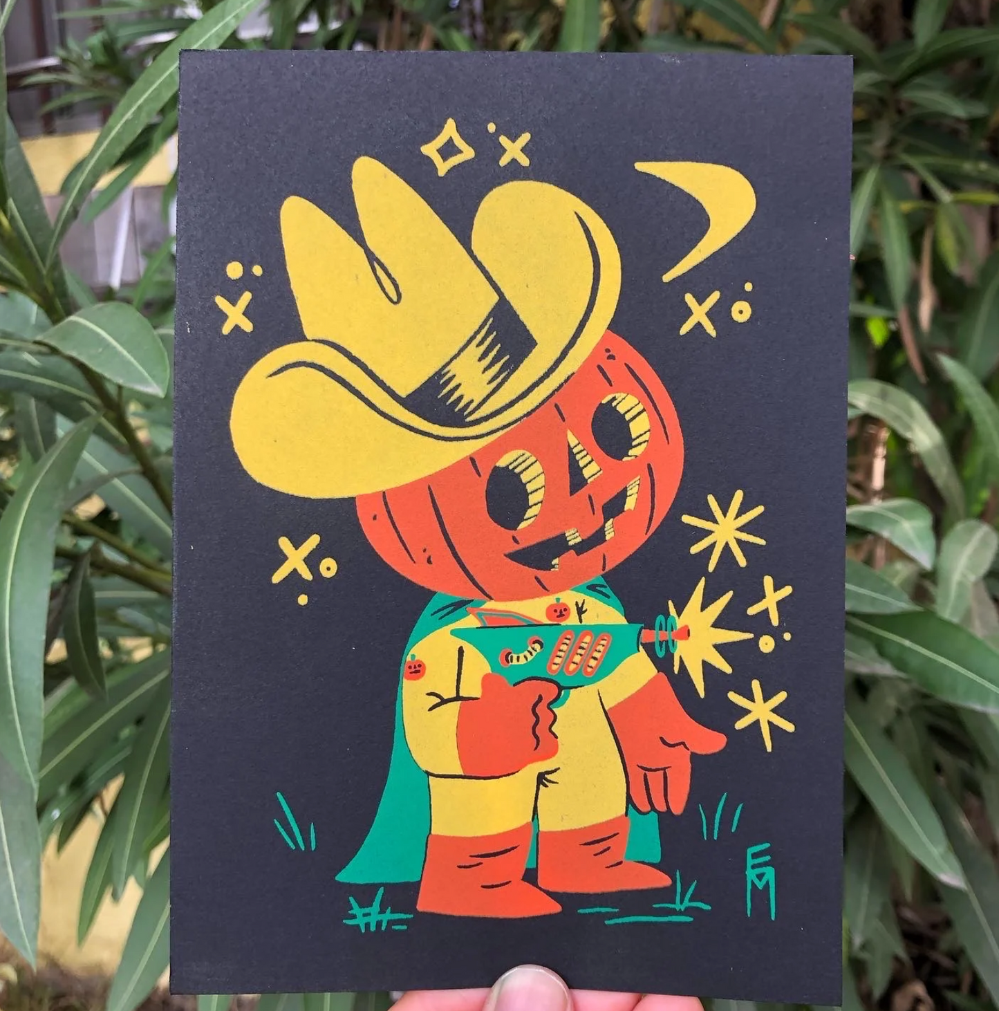 Pumpkin Cowboy from Outerspace 5x7"