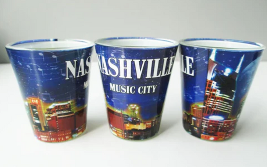 Nashville Skyline Photo Shot Glass