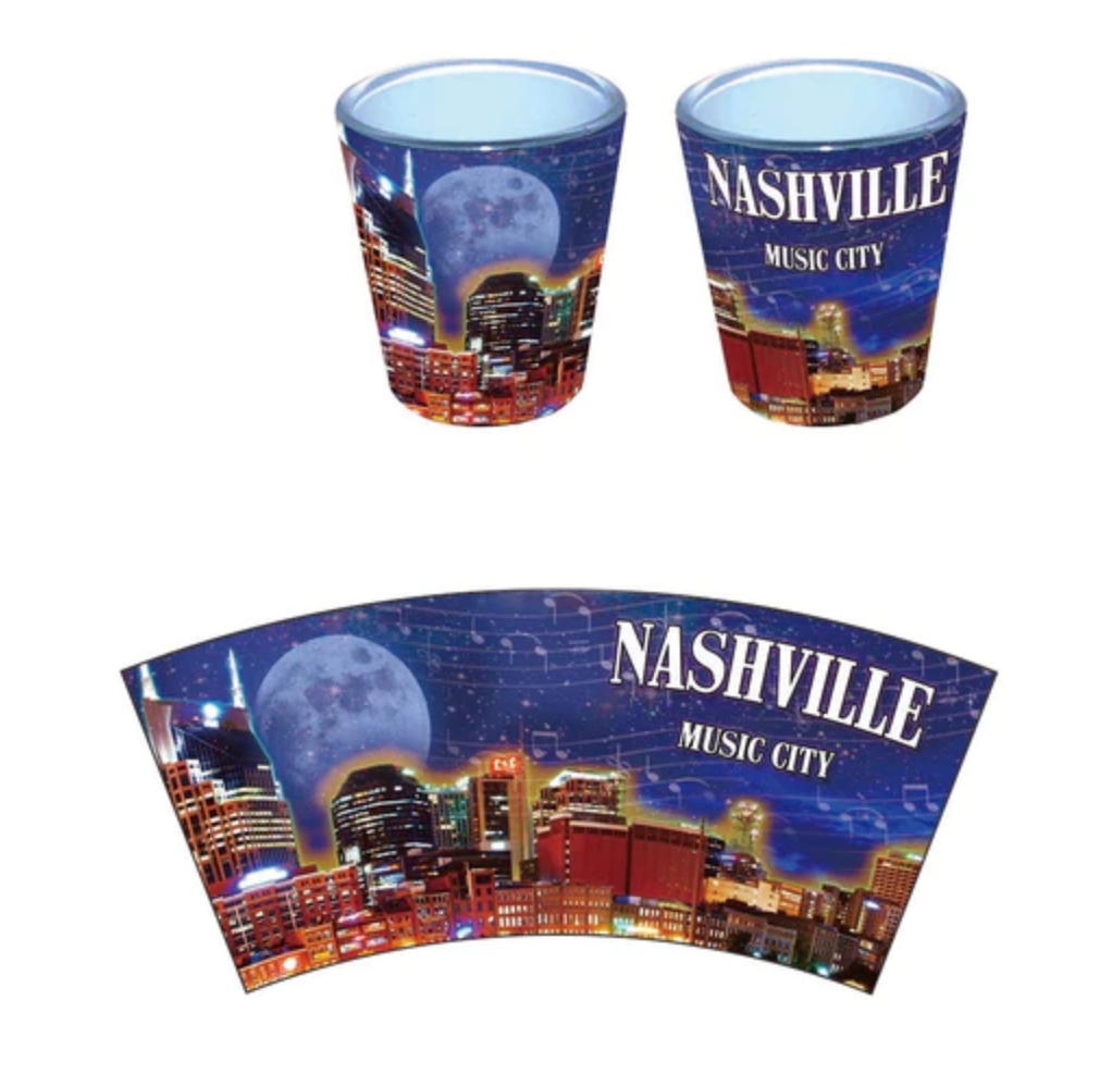 Nashville Skyline Photo Shot Glass