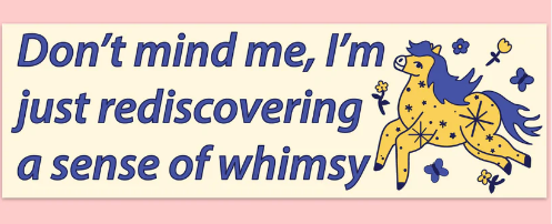 Rediscovering A Sense of Whimsy Bumper Sticker