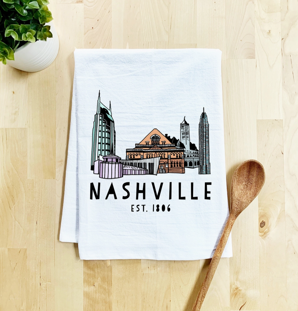 Downtown Nashville Dish Towel