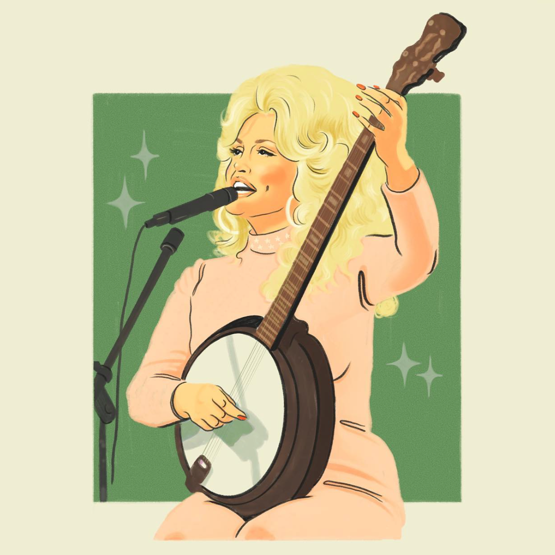 Dolly Banjo 8x10"