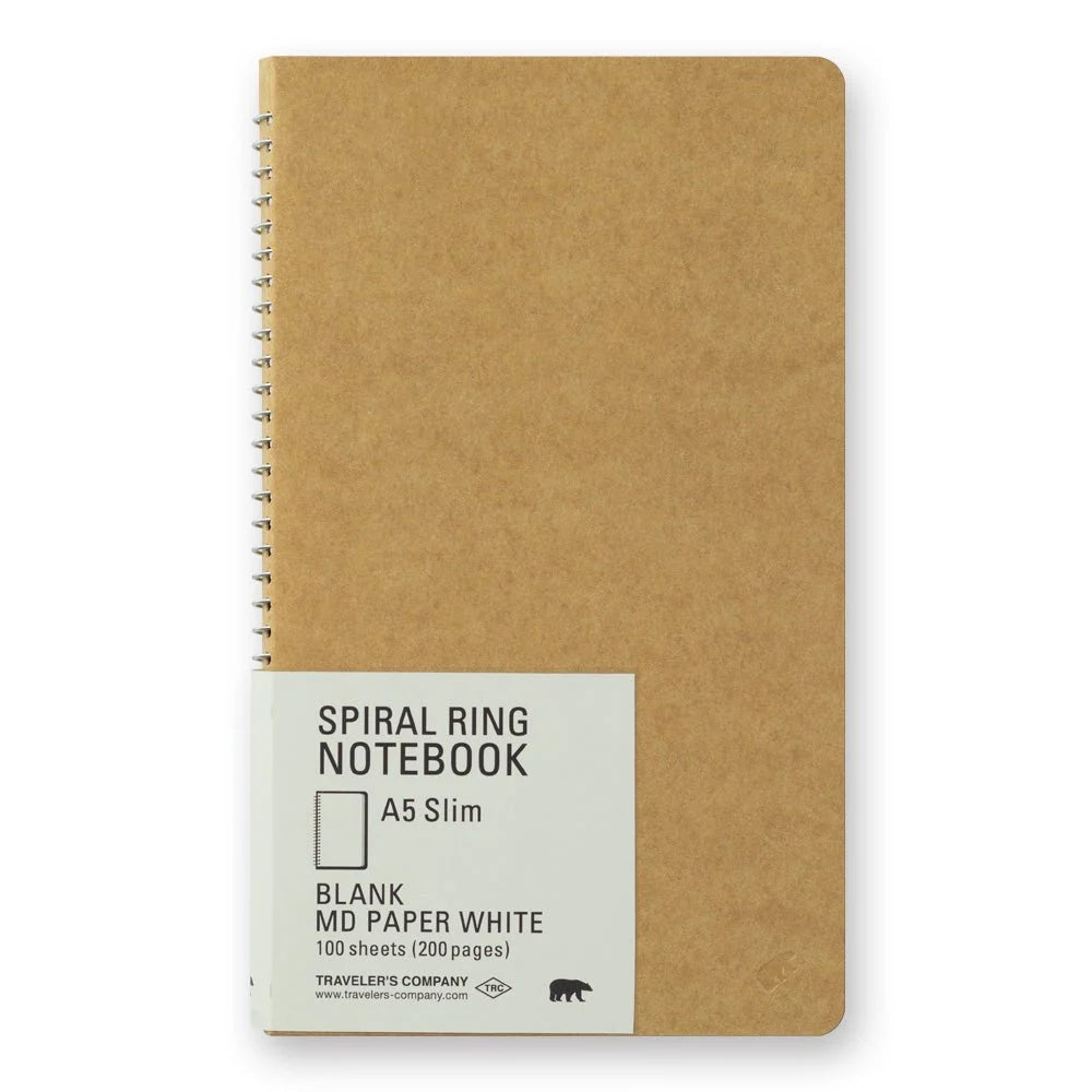 Traveler's Company Spiral Ring Notebook Slim Blank Pages