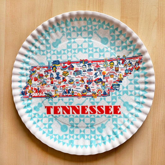 Tennessee Melamine Plate Platter 16x16"