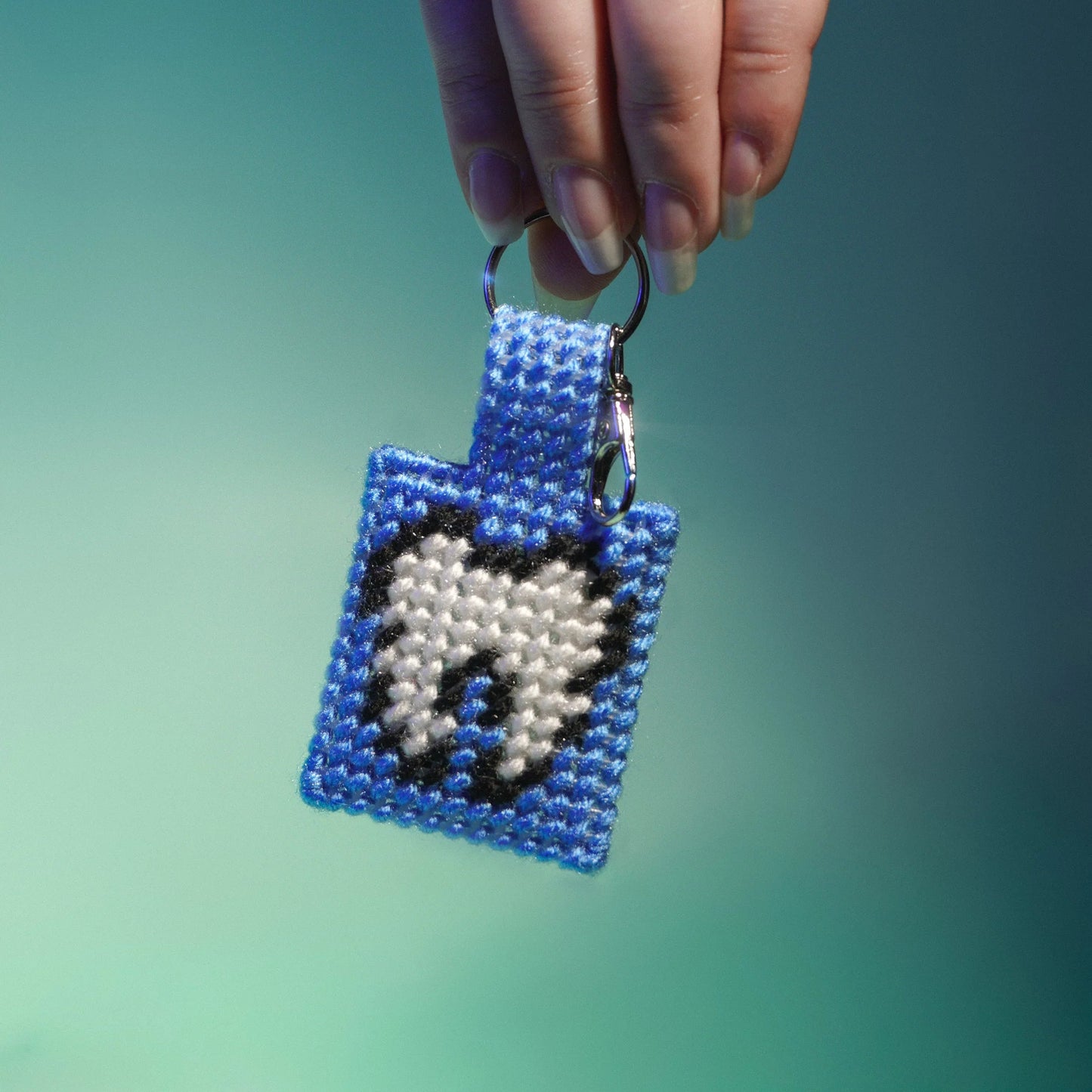 Tooth Needlepoint Bag Charm